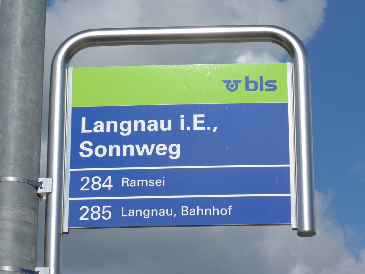 (206'623) - bls-bus-Haltestelle - Langnau i.E., Sonnweg - am 22. Juni 2019