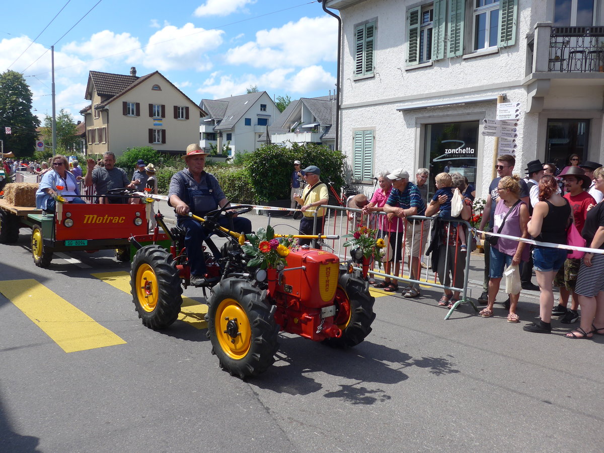 (206'744) - Motrac am 23. Juni 2019 am Jodlerfest-Umzug in Winterthur