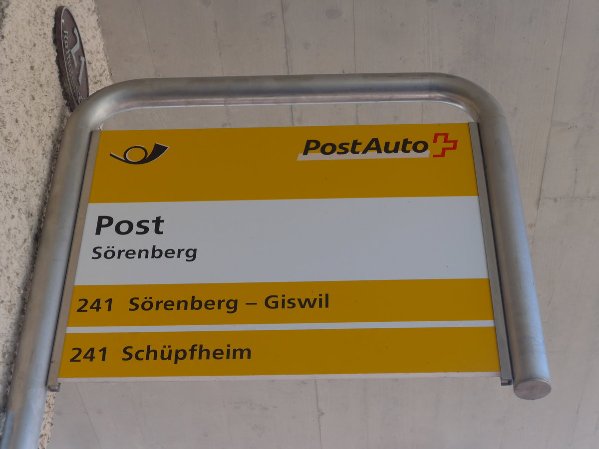 (206'866) - PostAuto-Haltestelle - Srenberg, Post - am 30. Juni 2019