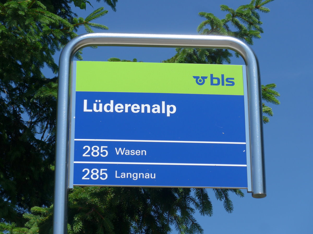 (206'879) - bls-bus-Haltestelle - Lderenalp - am 30. Juni 2019