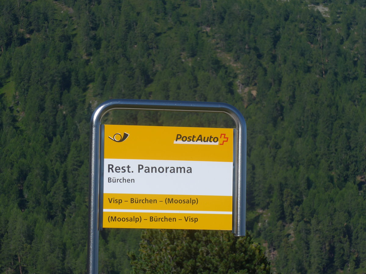 (208'982) - PostAuto-Haltestelle - Brchen, Rest. Panorama - am 18. August 2019
