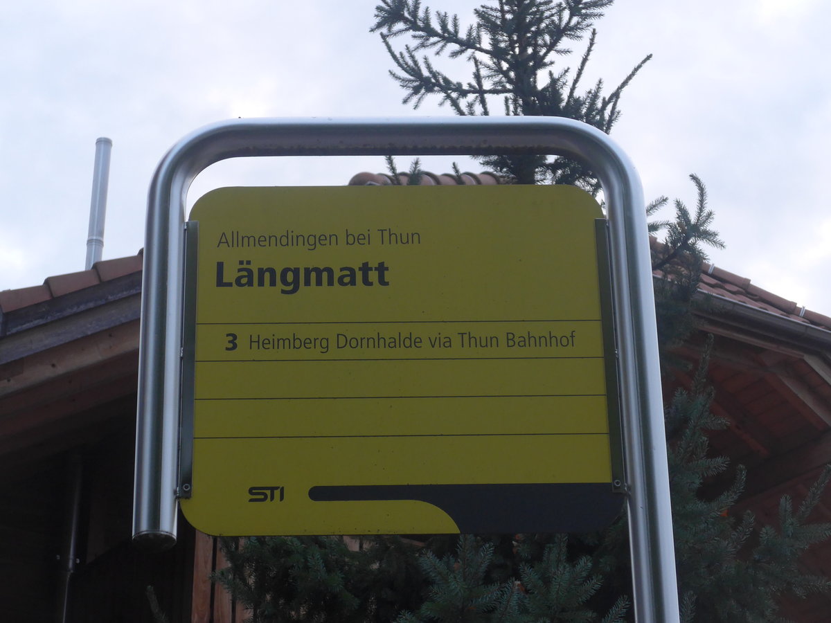 (209'732) - STI-Haltestelle - Allmendingen bei Thun, Lngmatt - am 22. September 2019