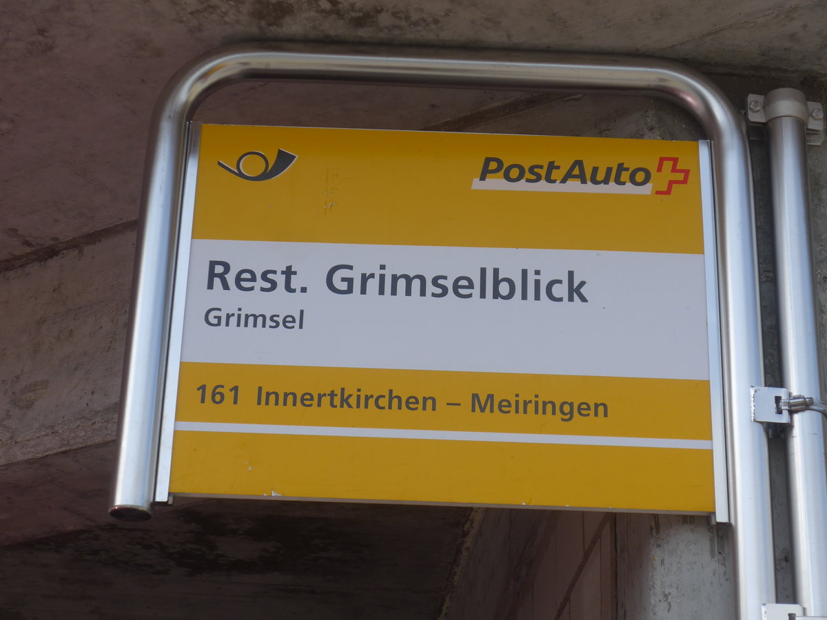 (209'791) - PostAuto-Haltestelle - Grimsel, Rest. Grimselblick - am 22. September 2019