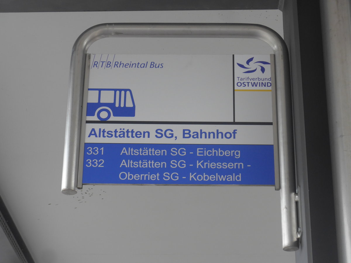 (209'965) - RTB-Haltestelle - Altsttten SG, Bahnhof - am 6. Oktober 2019