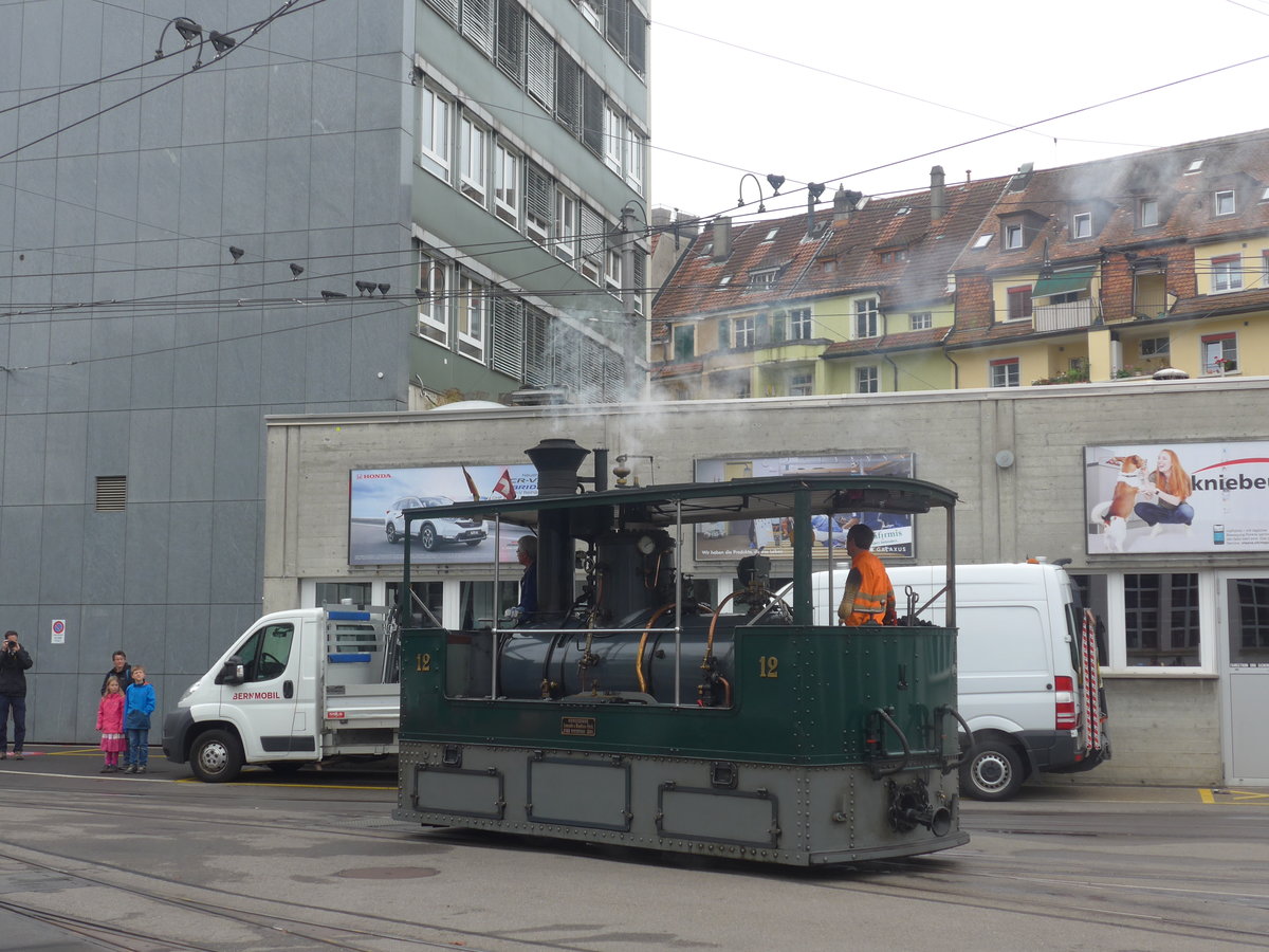 (210'406) - SVB-Dampftram - Nr. 12 - am 20. Oktober 2019 in Bern, Eigergarage