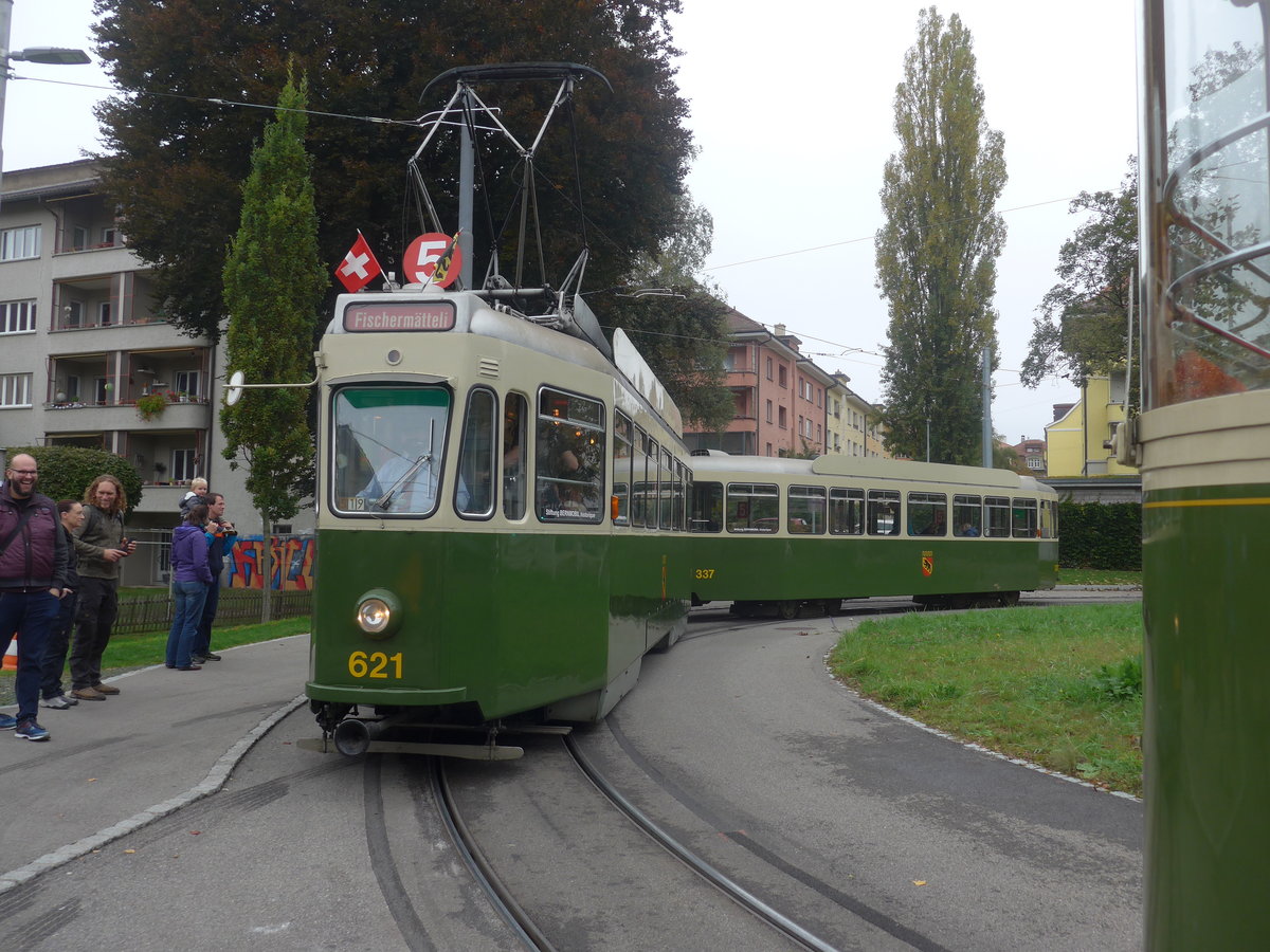 (210'430) - SVB-Tram - Nr. 621 - am 20. Oktober 2019 in Bern, Weissenbhl