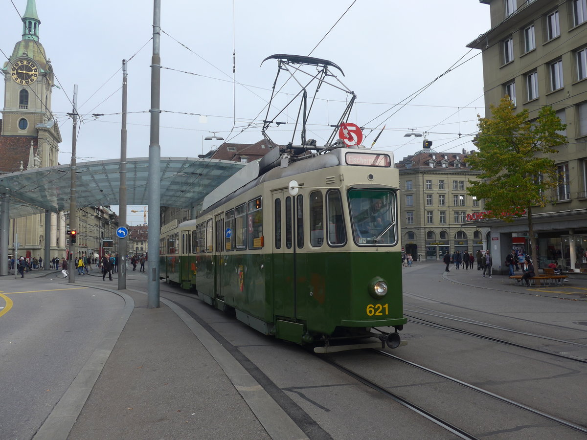 (210'459) - SVB-Tram - Nr. 621 - am 20. Oktober 2019 beim Bahnhof Bern