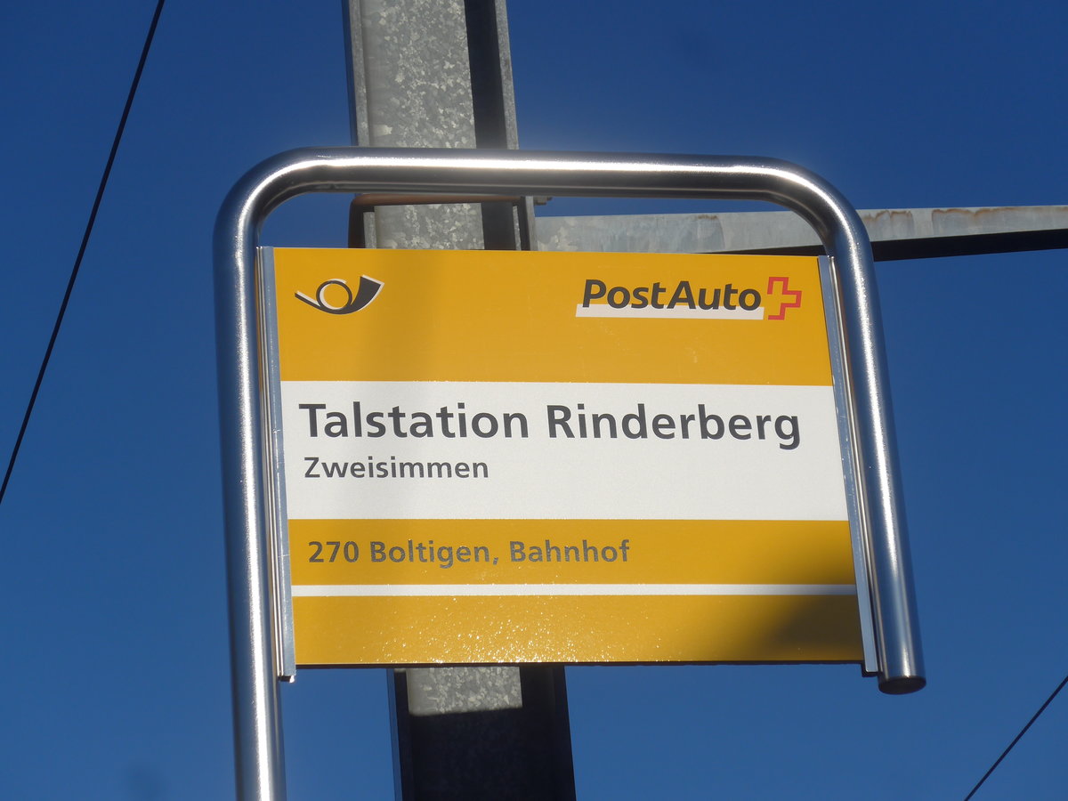 (213'106) - PostAuto-Haltestelle - Zweisimmen, Talstation Rinderberg - am 25. Dezember 2019