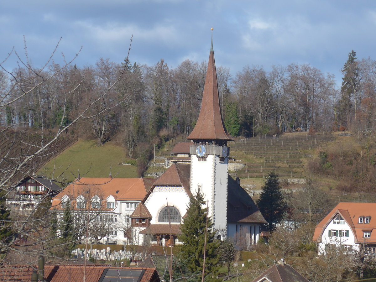(213'112) - Die Kirche am 25. Dezember 2019 in Spiez