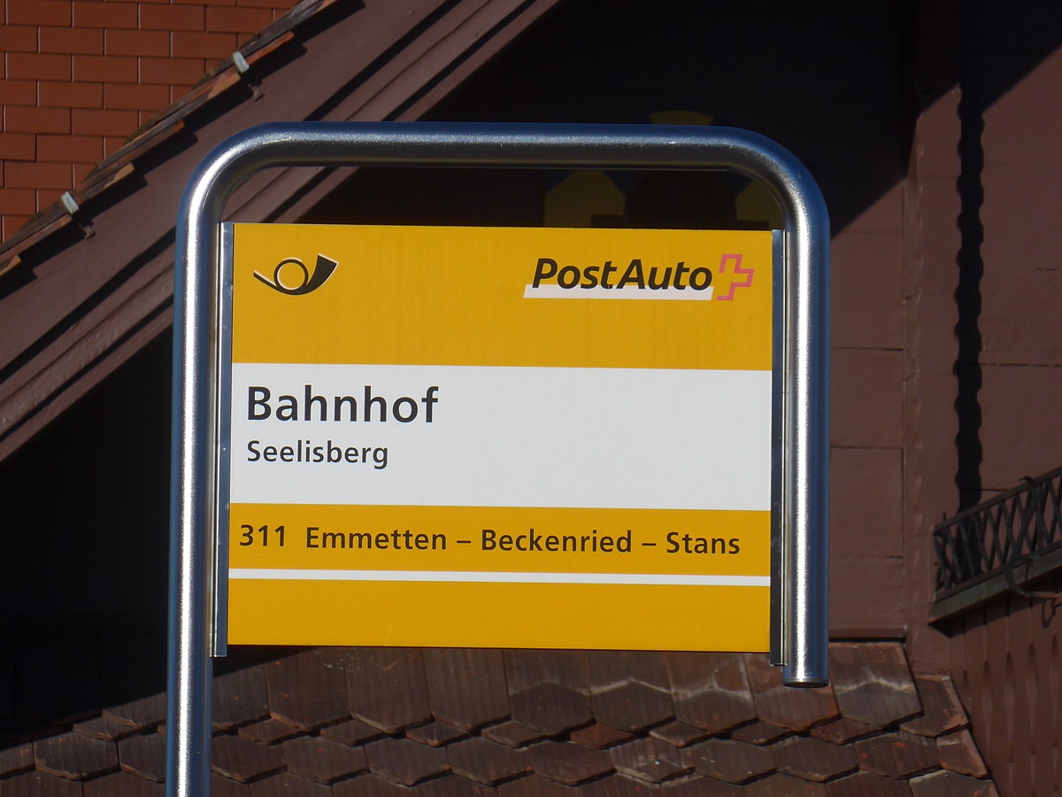 (213'788) - PostAuto-Haltestelle - Seelisberg, Bahnhof - am 12. Januar 2020
