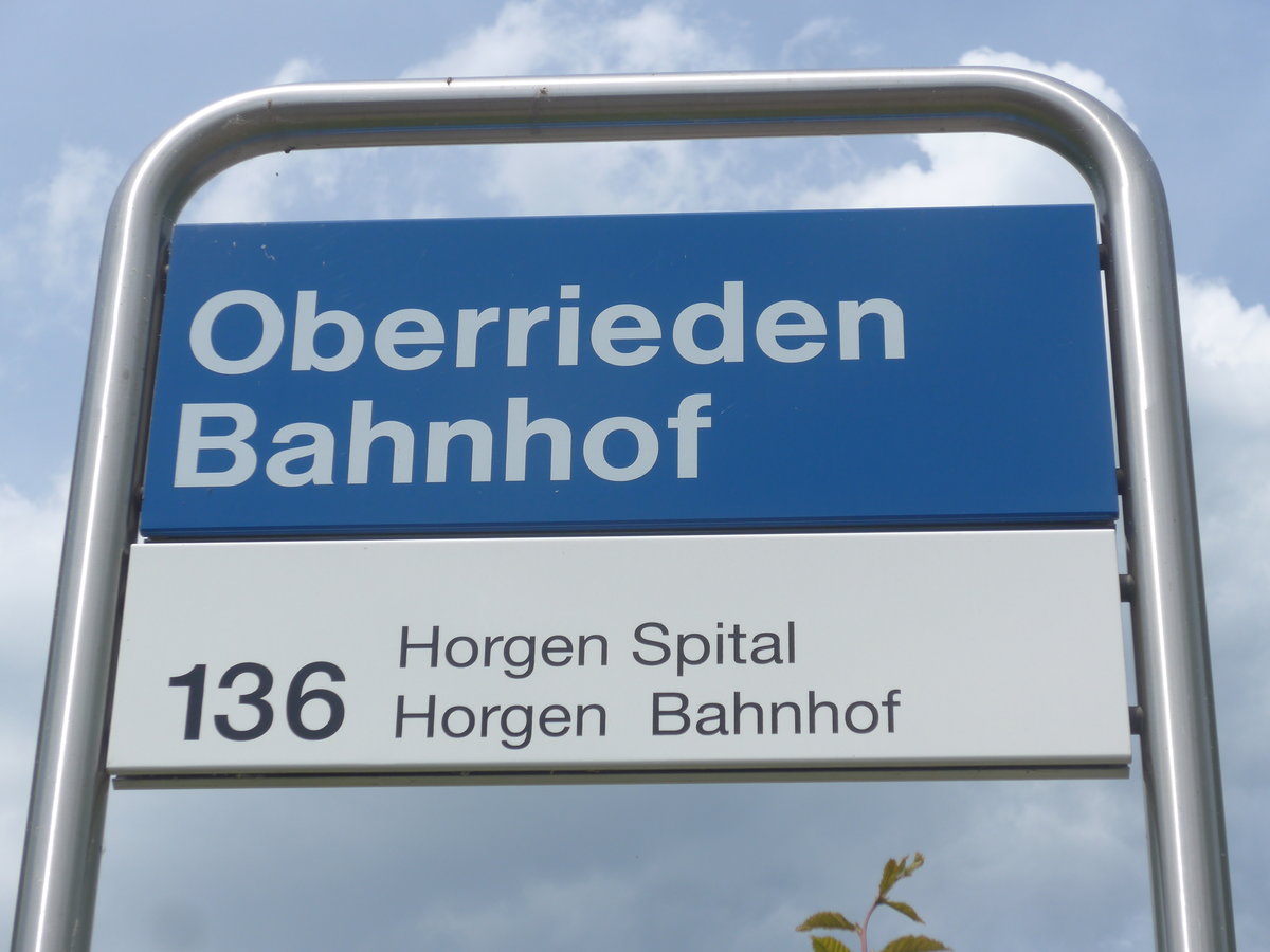 (217'421) - AHW-Haltestelle - Oberrieden, Bahnhof - am 30. Mai 2020