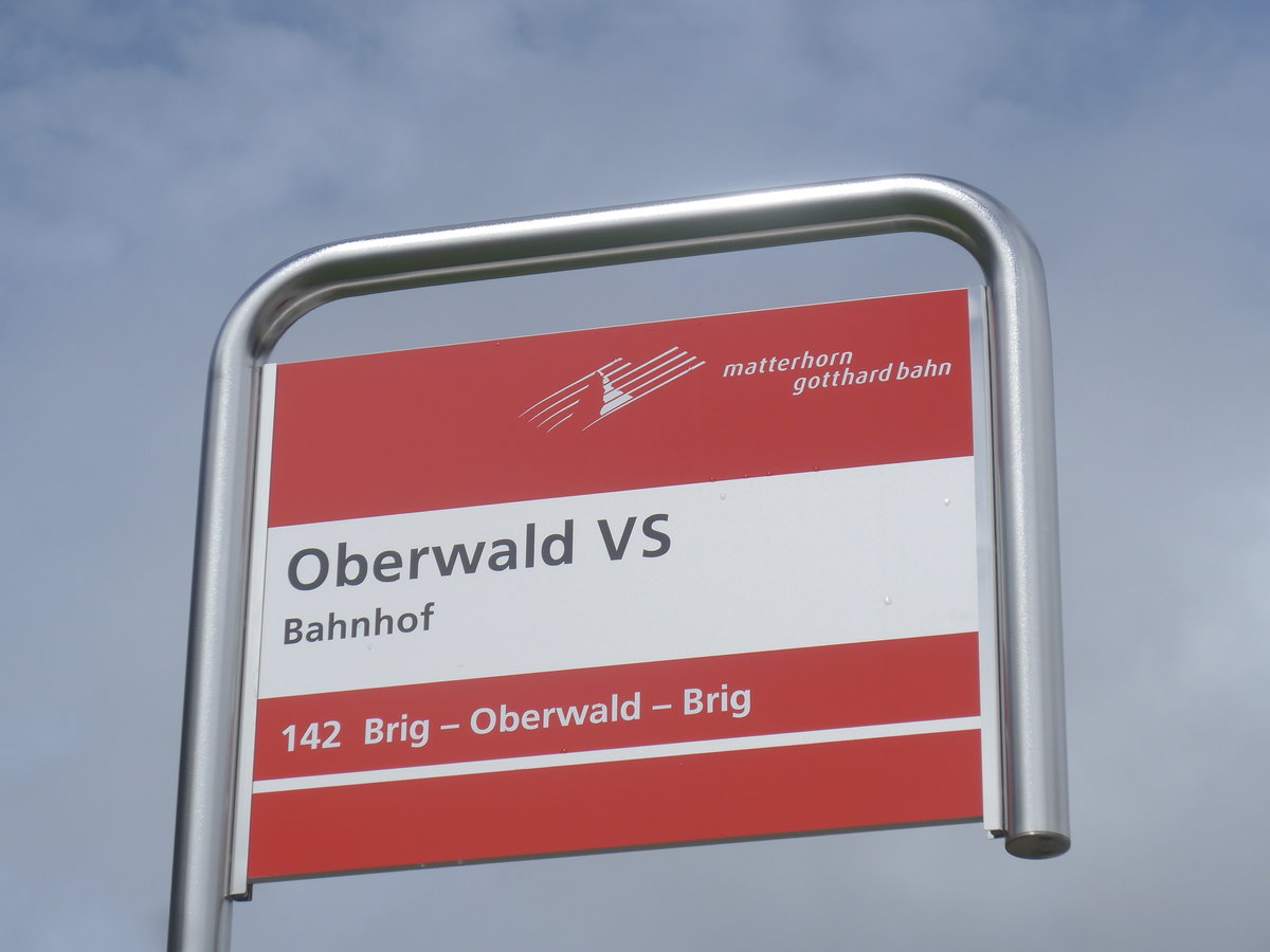 (217'664) - MGB-Haltestelle - Oberwald VS, Bahnhof - am 7. Juni 2020