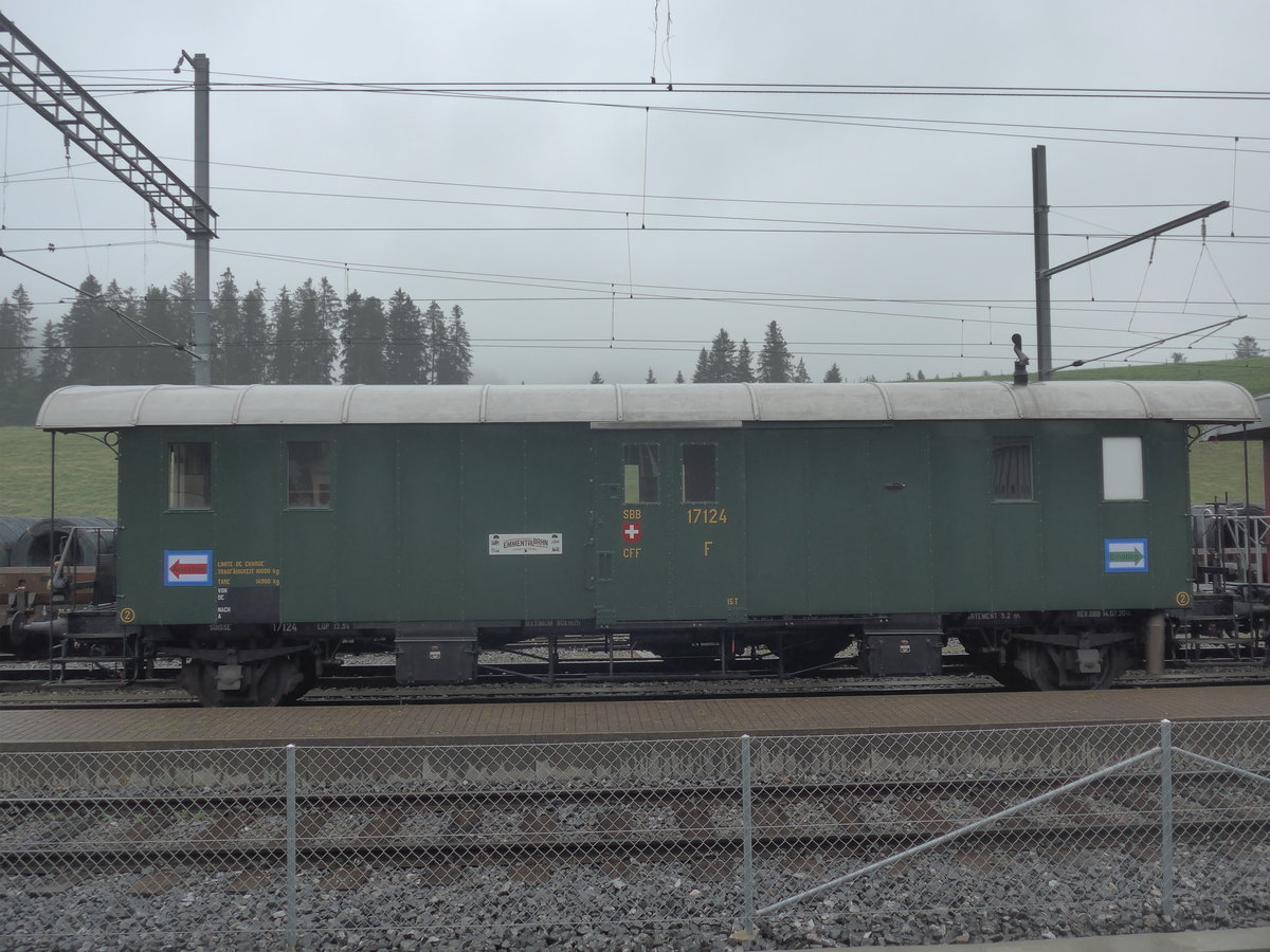(217'933) - SBB-Gterwagen - Nr. 17'124 - am 14. Juni 2020 im Bahnhof Sumiswald-Grnen
