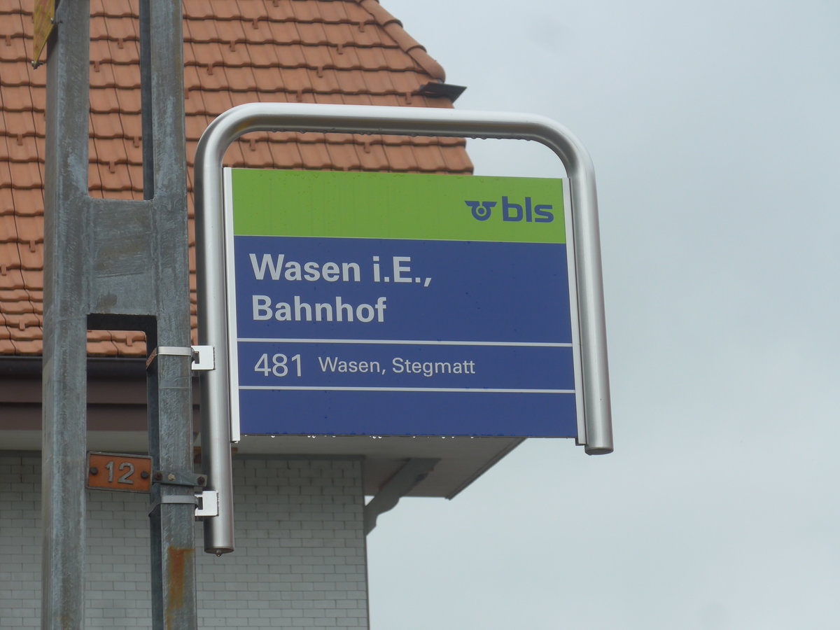 (217'982) - bls-bus-Haltestelle - Wasen i.E., Bahnhof - am 14. Juni 2020