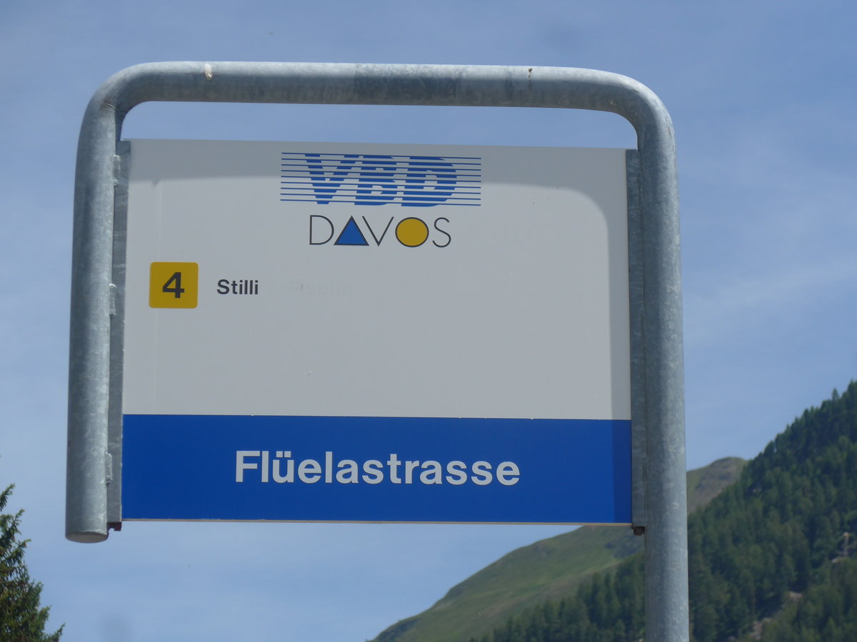 (218'918) - VBD-Haltestelle - Davos, Flelastrasse - am 20. Juli 2020