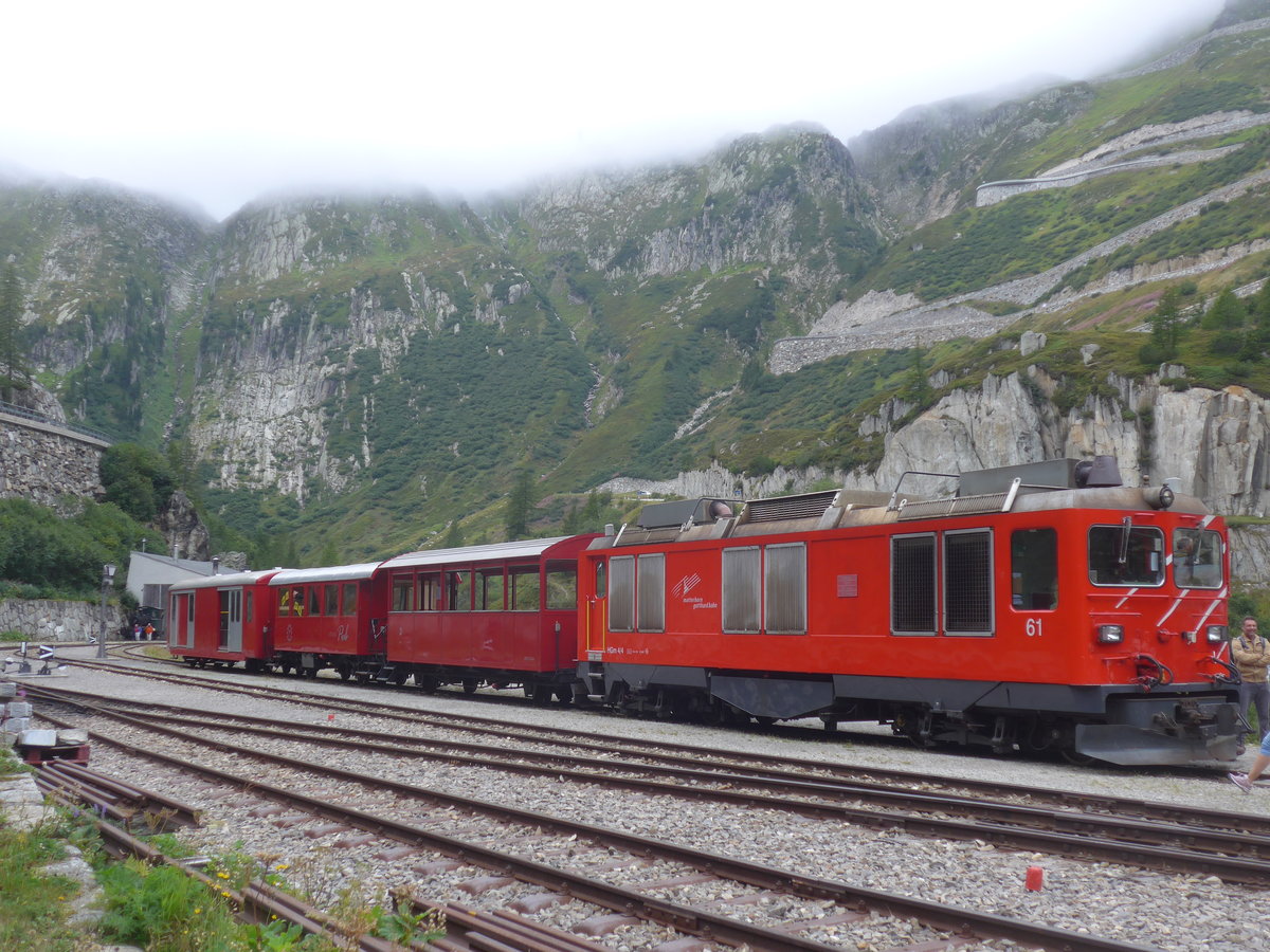 (219'917) - MGB-Lokomotive - Nr. 61 - am 22. August 2020 in Gletsch