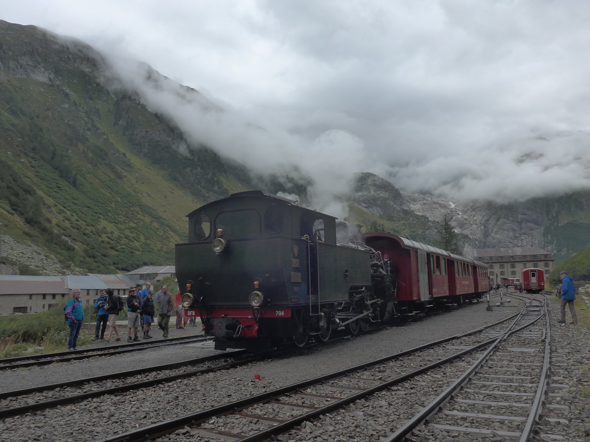 (219'943) - DFB-Dampflokomotive - Nr. 704 - am 22. August 2020 in Gletsch