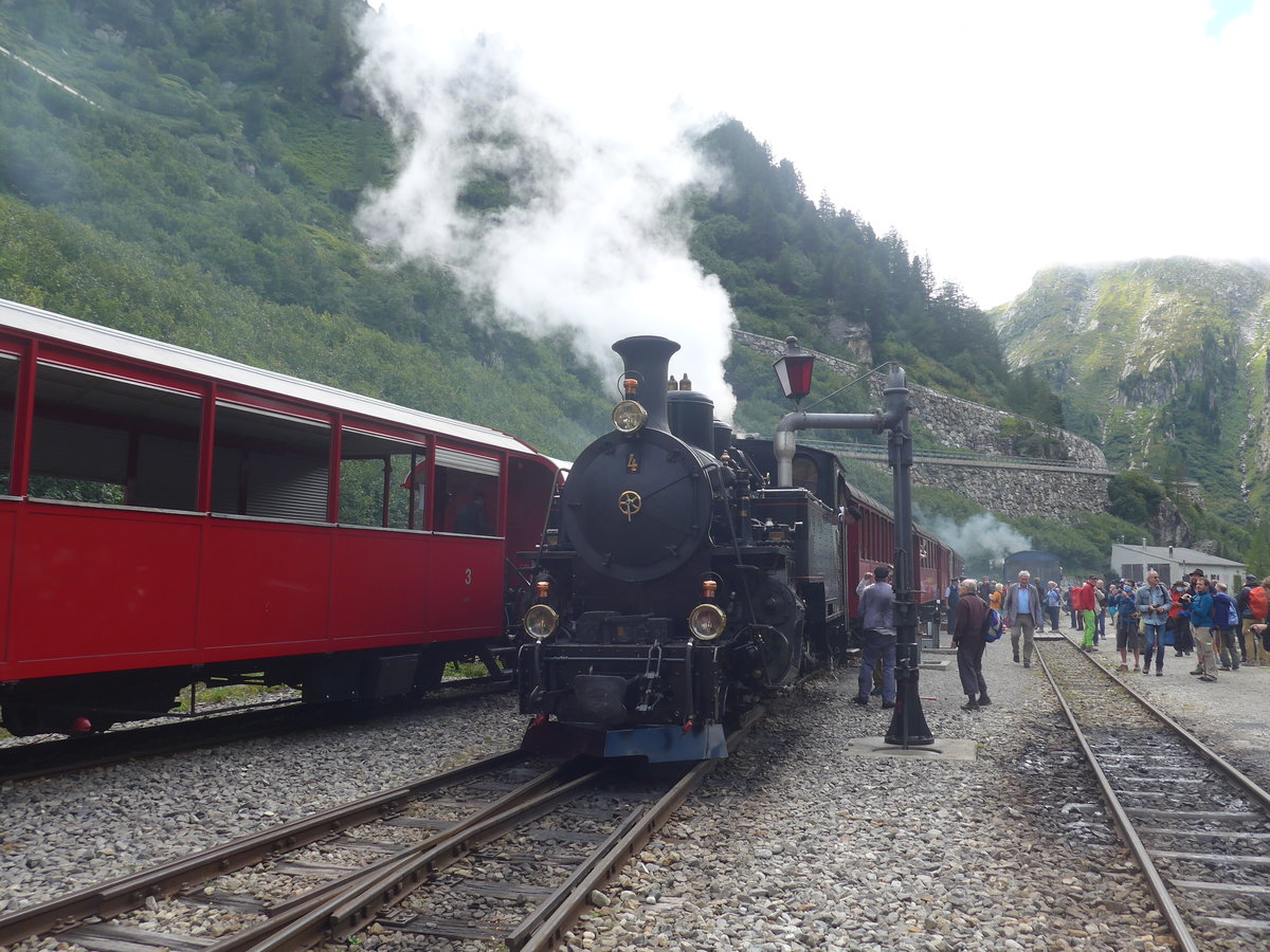 (219'946) - DFB-Dampflokomotive - Nr. 4 - am 22. August 2020 in Gletsch
