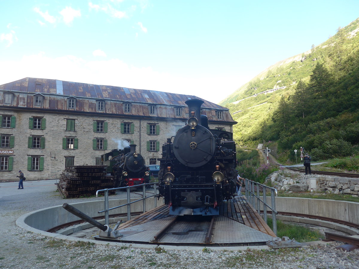 (220'005) - DFB-Dampflokomotive - Nr. 9 - am 22. August 2020 in Gletsch
