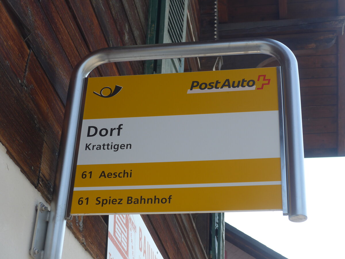 (226'641) - PostAuto-Haltestelle - Krattigen, Dorf - am 21. Juli 2021