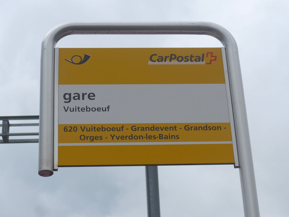 (226'866) - PostAuto-Haltestelle - Vuiteboeuf, gare - am 1. August 2021