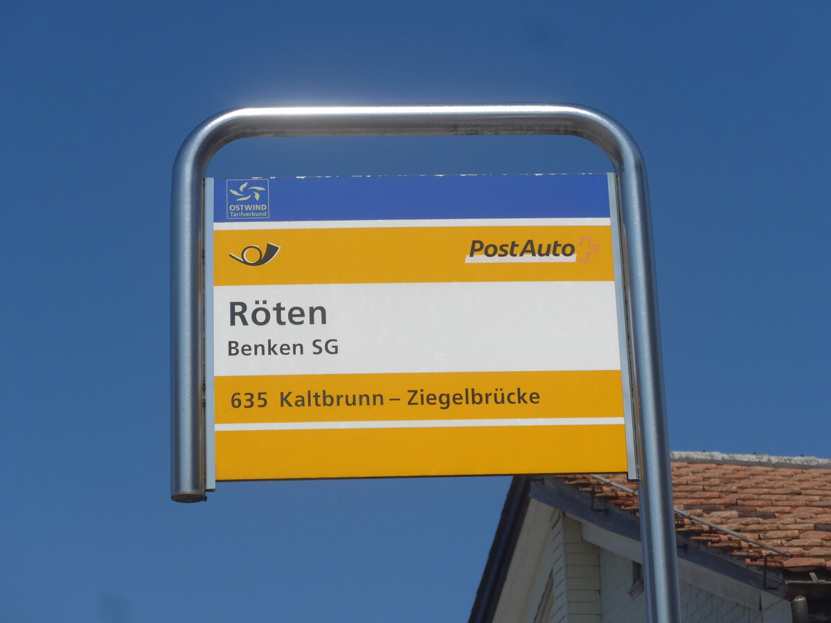 (227'769) - PostAuto-Haltestelle - Benken SG, Rten - am 4. September 2021