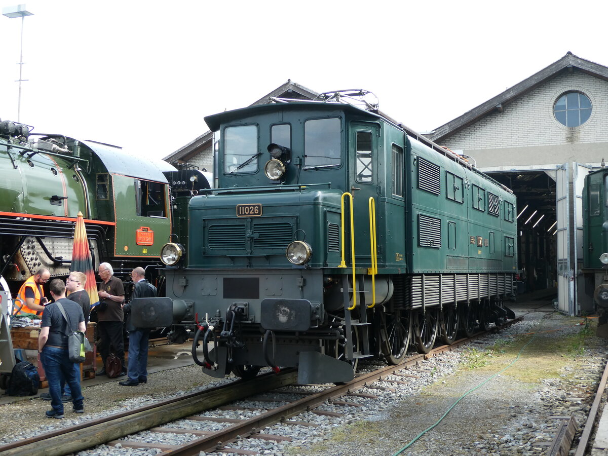 (236'757) - SBB-Lokomotive - Nr. 11'026 - am 5. Juni 2022 in Brugg, Bahnpark