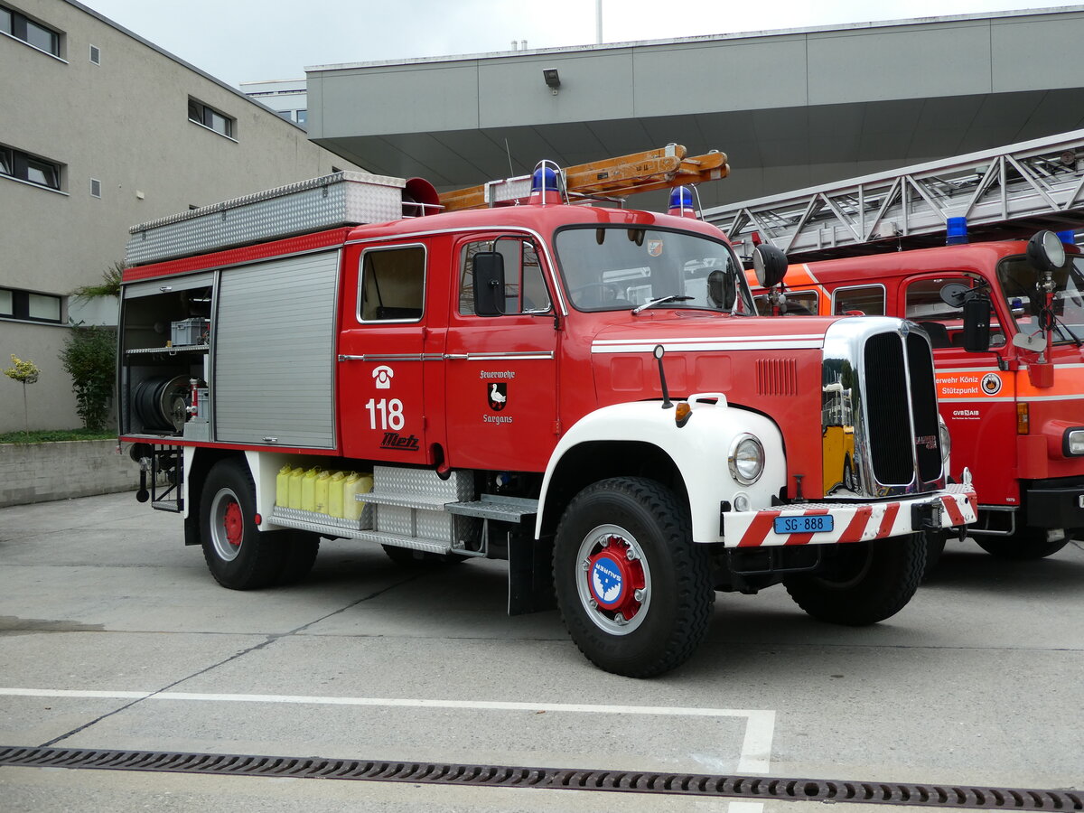 (239'625) - Feuerwehr, Sargans - SG 888 - Saurer am 27. August 2022 in Oberkirch, CAMPUS Sursee