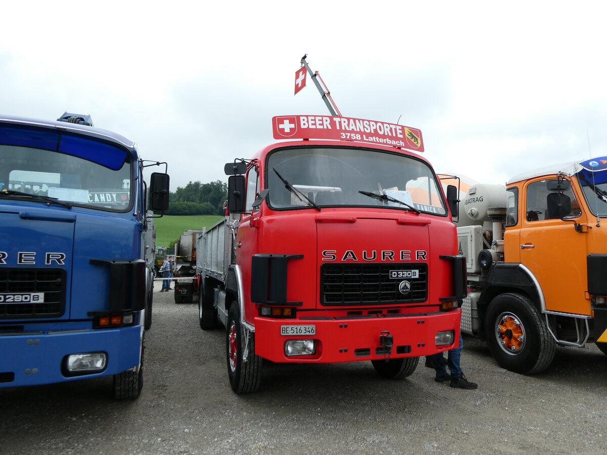 (239'672) - Beer, Latterbach - BE 516'346 - Saurer am 27. August 2022 in Oberkirch, CAMPUS Sursee