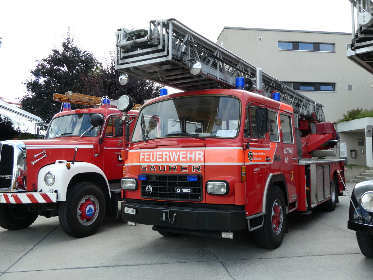 (239'700) - Feuerwehr, Kniz - AG 9239 U - Saurer am 27. August 2022 in Oberkirch, CAMPUS Sursee