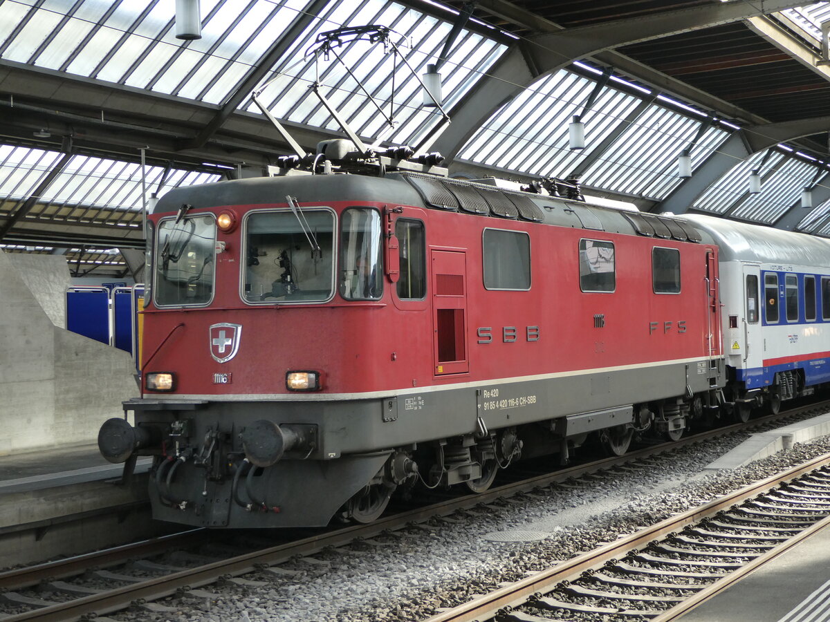 (246'980) - SBB-Lokomotive - Nr. 11'116 - am 9. Mrz 2023 im Bahnhof Zrich