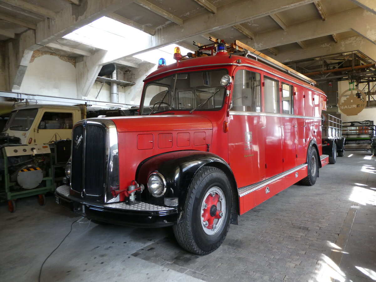 (247'351) - Feuerwehr, Zrich - Saurer am 17. Mrz 2023 in Arbon, Saurermuseum Depot