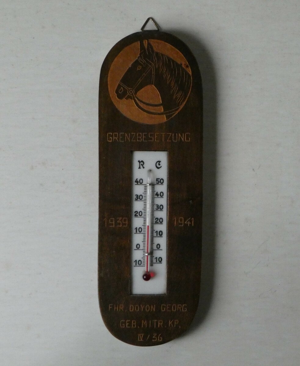 (247'972) - Thermometer von der Grenzbesetzung 1939-1941 am 3. April 2023 in Thun