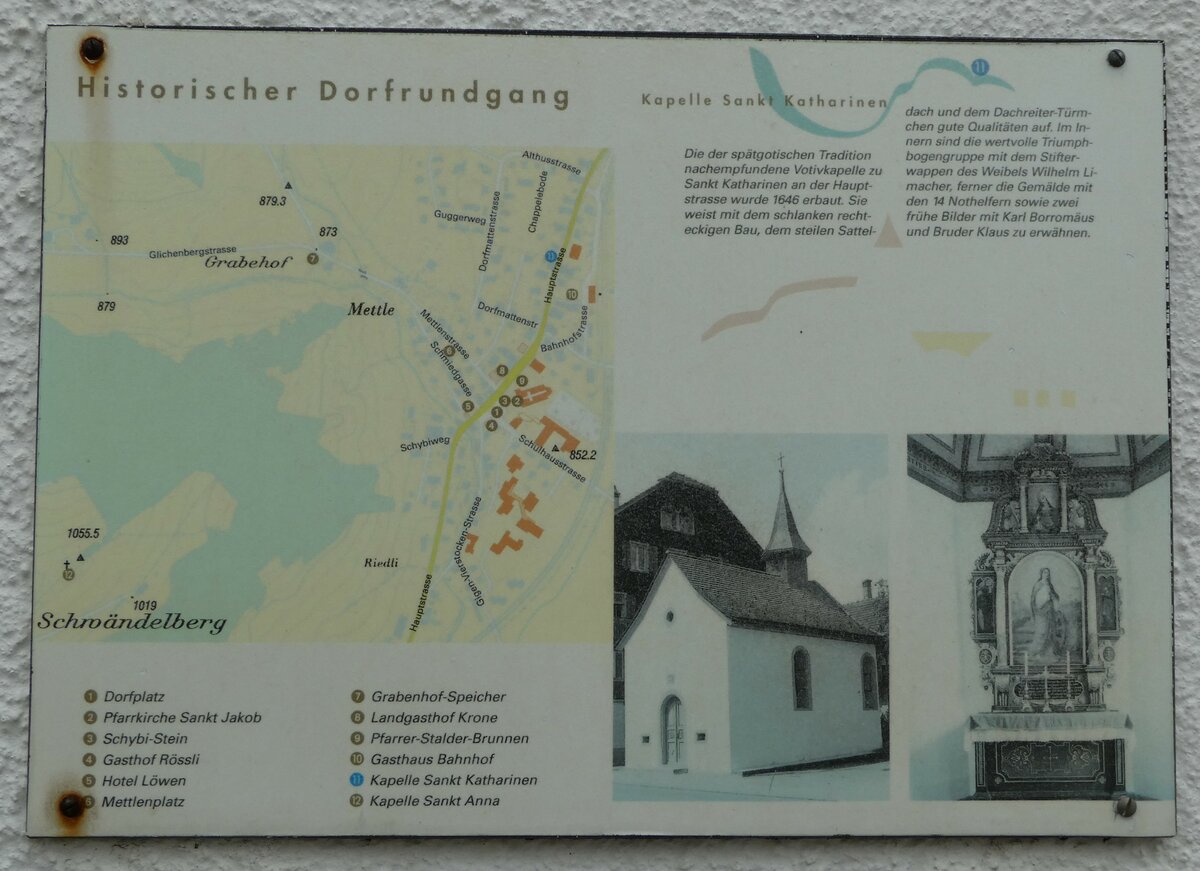 (249'326) - Infotafel zum historischen Dorfrundgang am 30. April 2023 in Escholzmatt