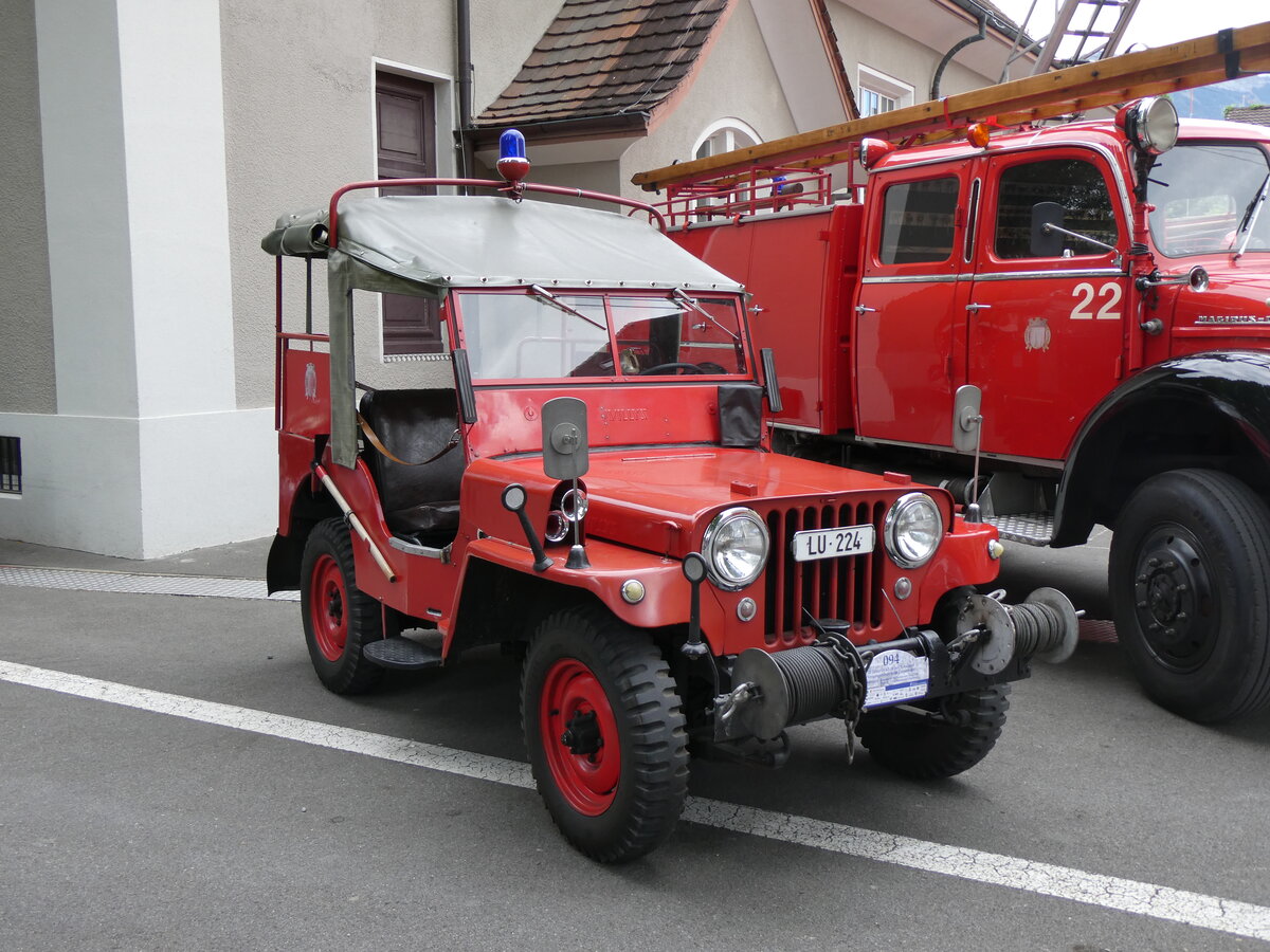 (262'694) - Feuerwehr, Luzern - Nr. 9/LU 224 - Willys am 18. Mai 2024 in Sarnen, OiO