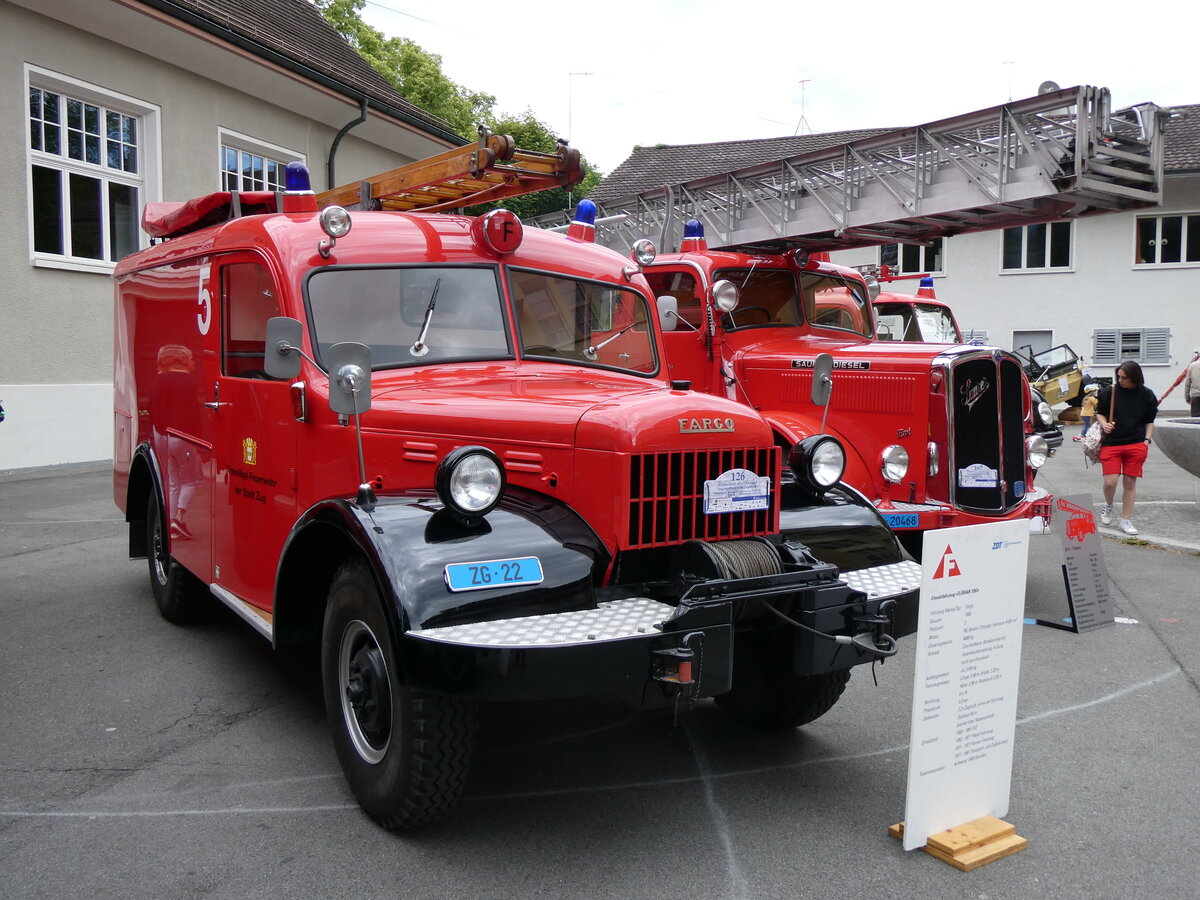 (262'695) - Freiw. Feuerwehr, Zug - Nr. 5/ZG 22 - Fargo am 18. Mai 2024 in Sarnen, OiO