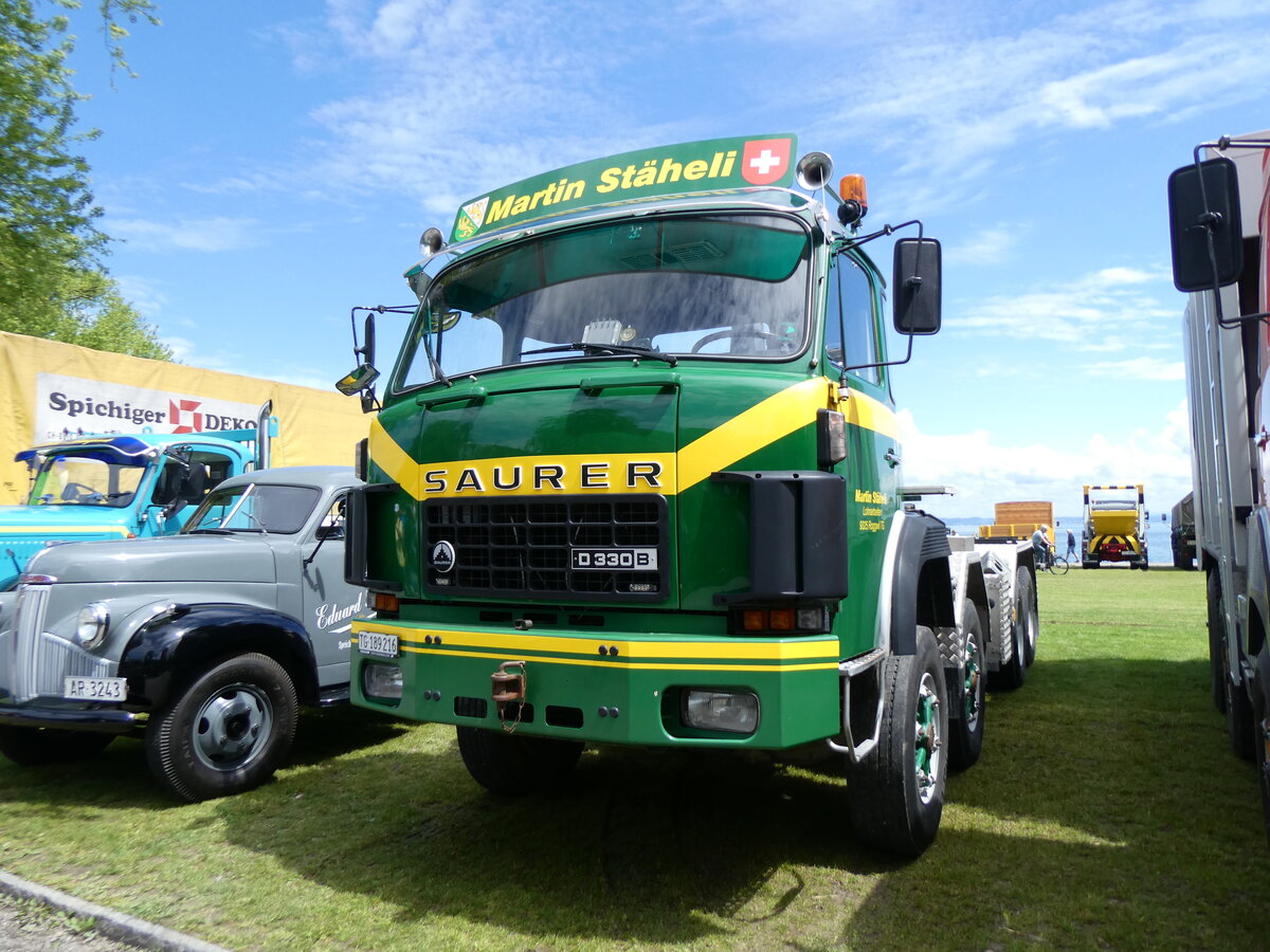 (263'103) - Stheli, Roggwil - TG 189'216 - Saurer am 25. Mai 2024 in Arbon, Arbon Classics