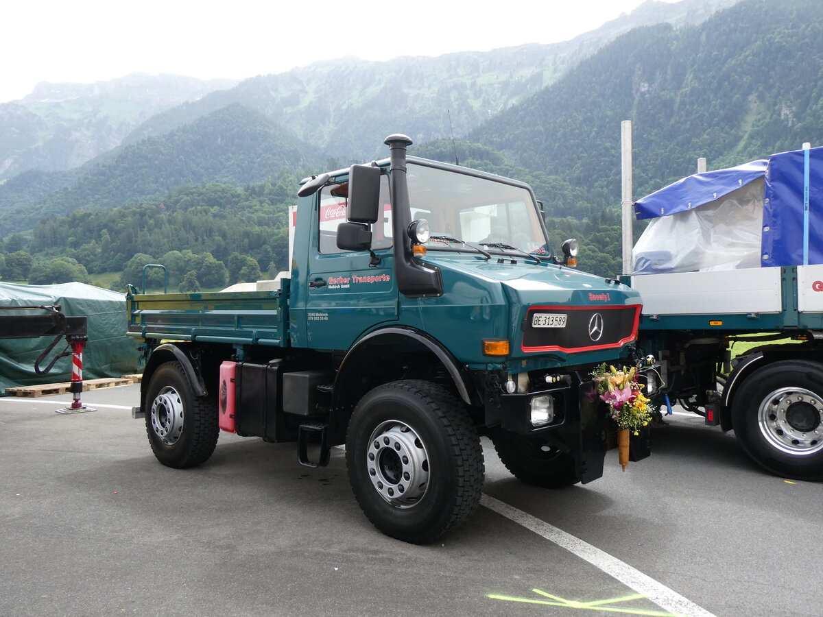 (264'116) - Gerber, Meikirch - BE 313'589 - Mercedes am 29. Juni 2024 in Interlaken, Flugplatz