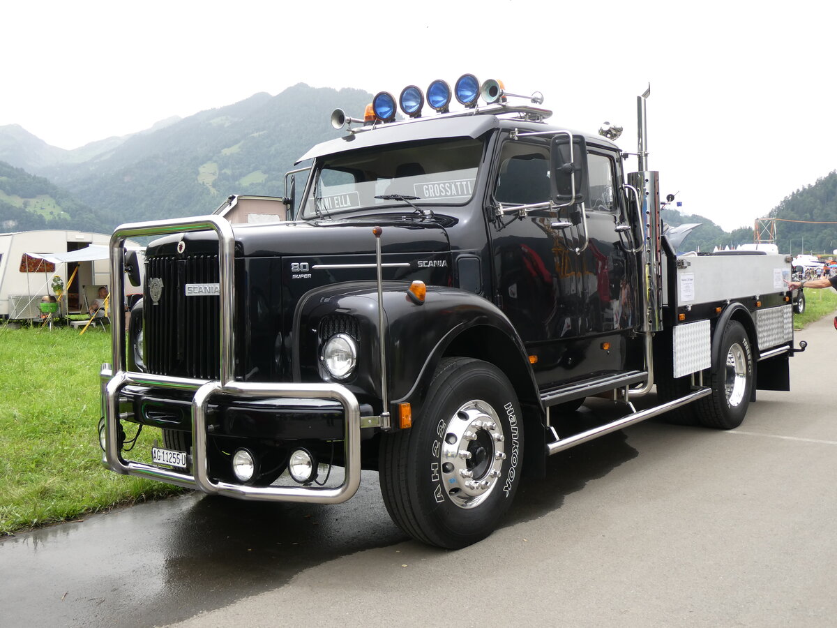 (264'132) - Scania - AG 11'255 U - am 29. Juni 2024 in Interlaken, Flugplatz