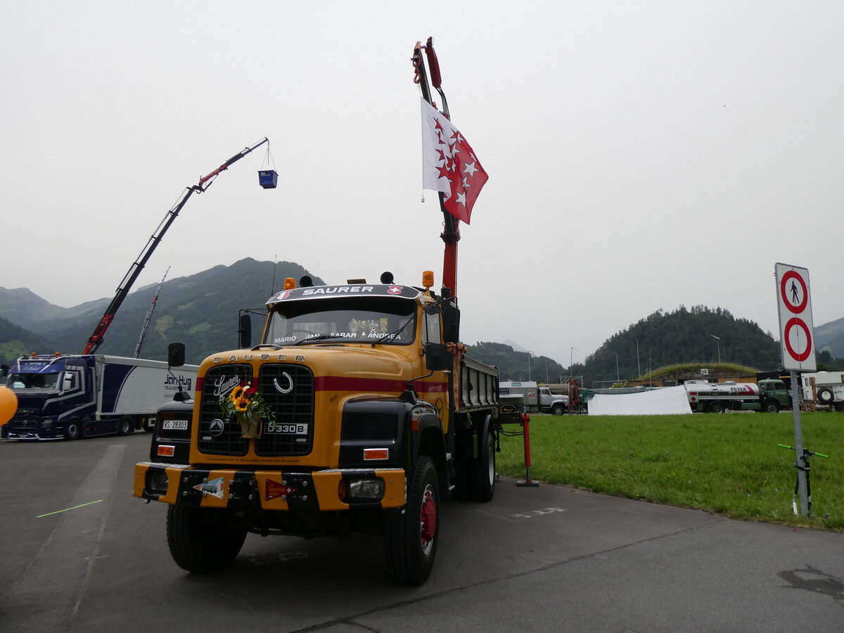 (264'135) - Saurer - VS 28'303 - am 29. Juni 2024 in Interlaken, Flugplatz