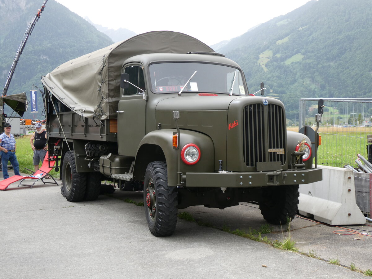 (264'148) - Saurer am 29. Juni 2024 in Interlaken, Flugplatz