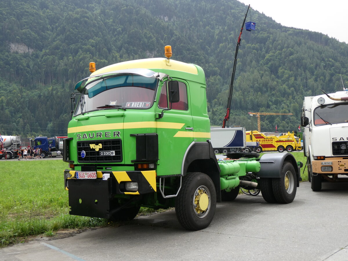 (264'155) - Saurer - BS 0605 - am 29. Juni 2024 in Interlaken, Flugplatz