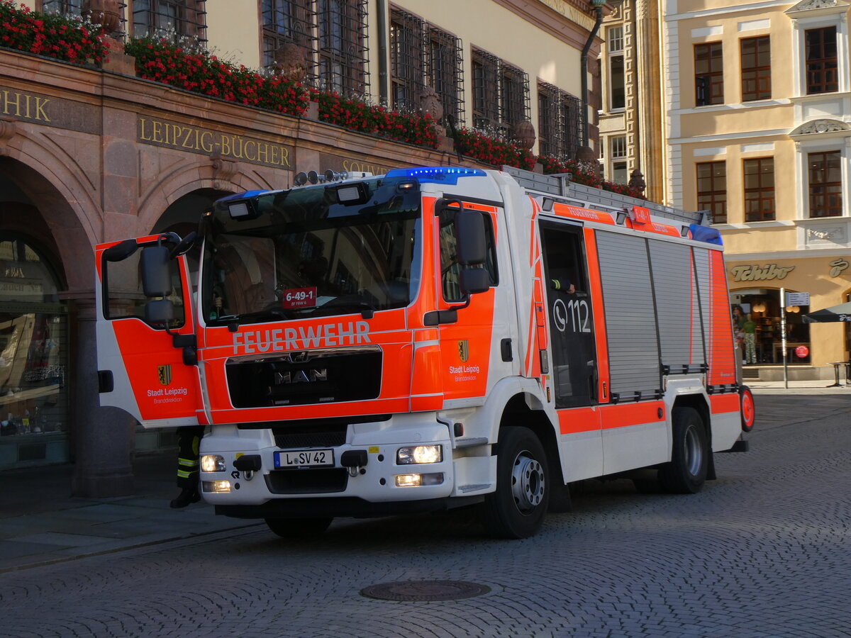 (264'410) - Feuerwehr, Leipzig - L-SV 42 - MAN am 9. Juli 2024 in Leipzig