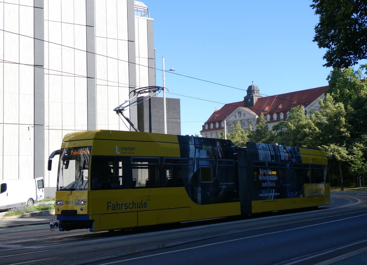 (264'417) - LVB-Tram - Nr. 5003 - am 9. Juli 2024 in Leipzig