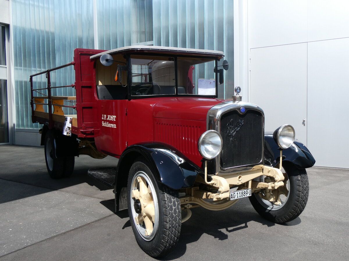 (266'390) - Jost, Schlieren - AG 11'889 U - Saurer am 31. August 2024 in Oberkirch, CAMPUS Sursee