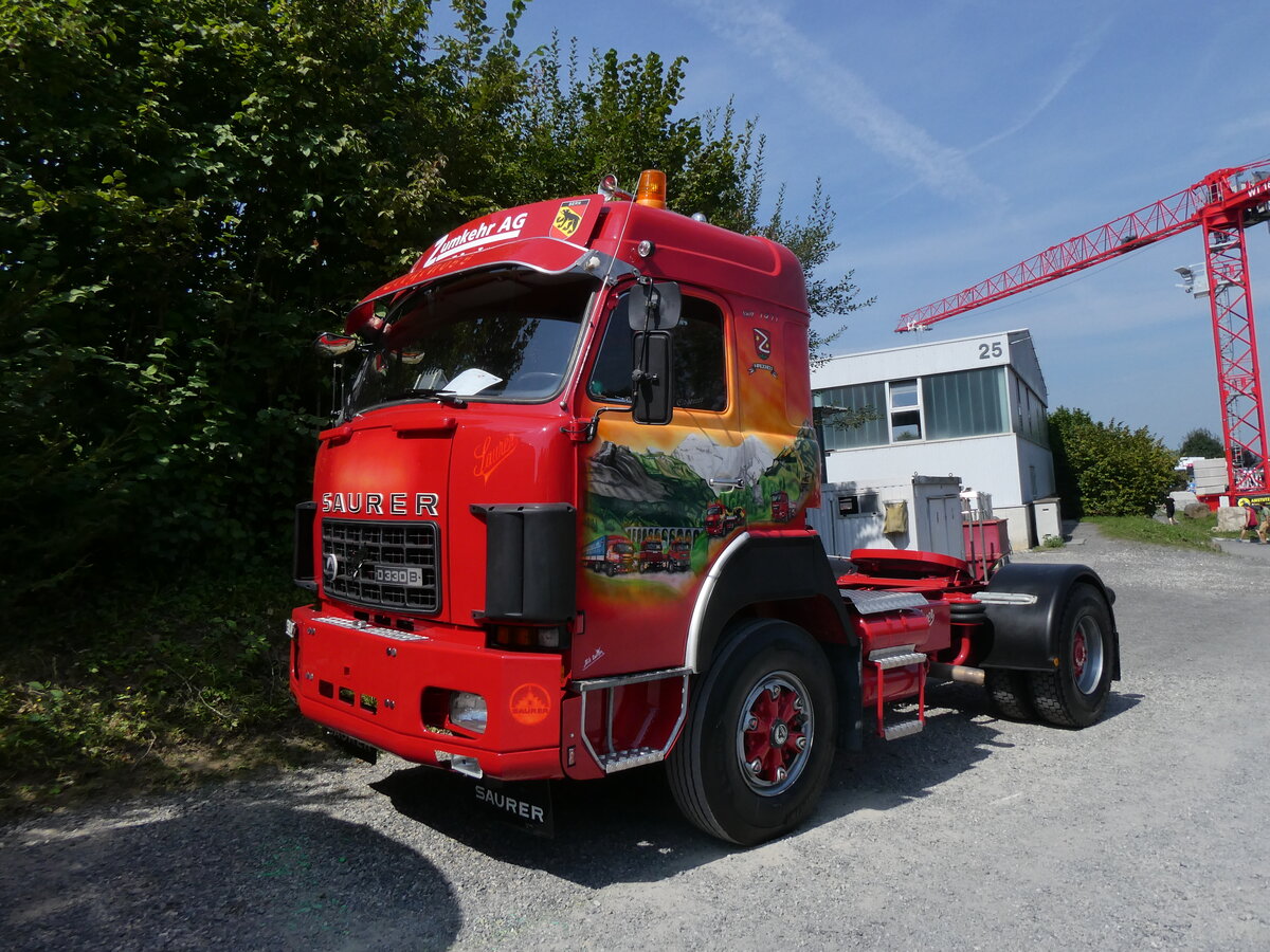 (266'391) - Zumkehr, Frutigen - BE 38'146 - Saurer am 31. August 2024 in Oberkirch, CAMPUS Sursee