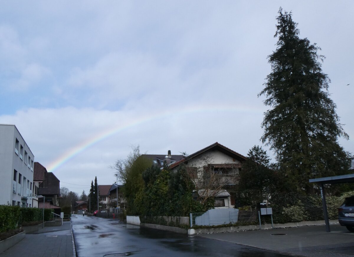 (271'480) - Regenbogen am 27. Januar 2025 im Lerchenfeld bei Thun