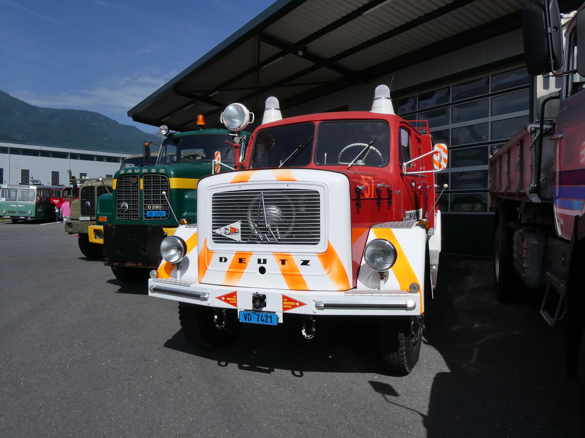 (276'637) - Feuerwehr, Lausanne - Nr. 57/VD 7421 - Magirus-Deutz am 14. Juni 2025 in Aigle, Kolly SA