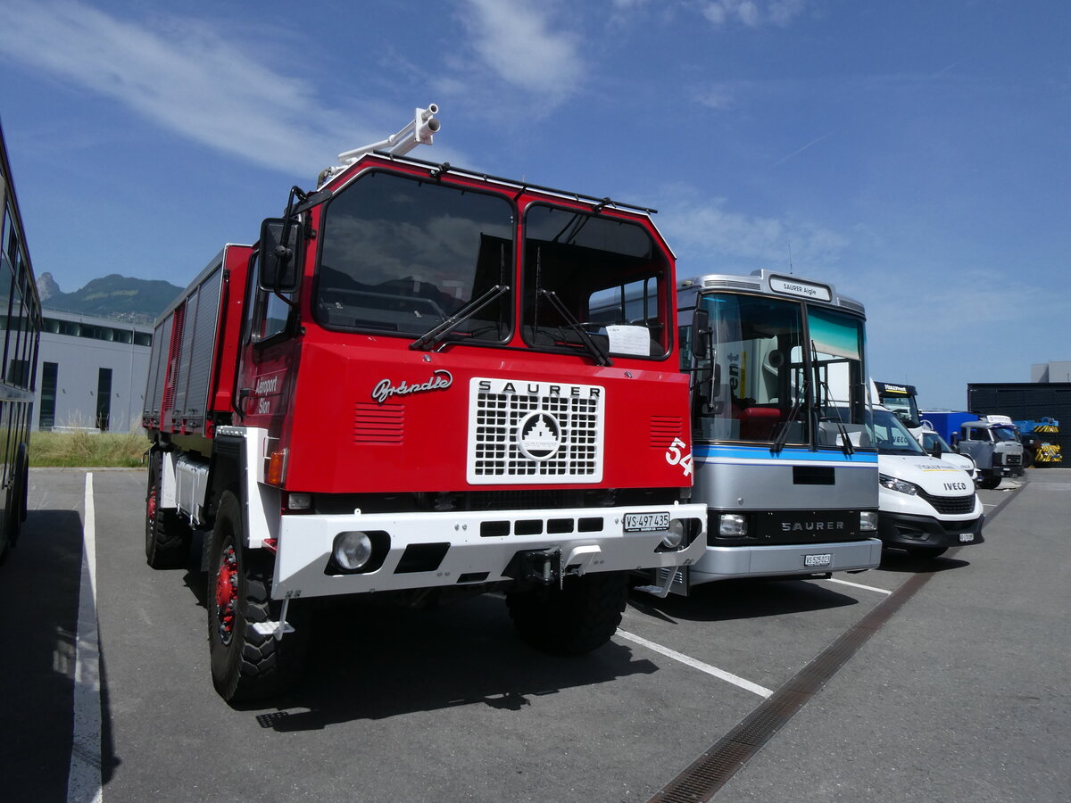(276'676) - Aroport. Sion - Nr. 54/VS 497'435 - Saurer am 14. Juni 2025 in Aigle, Kolly SA 