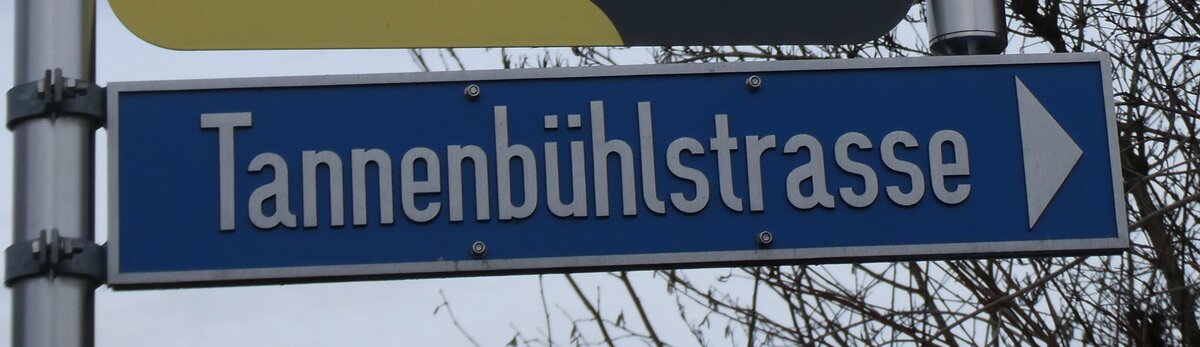 (284'130) - Strassenschild - Tannenb�hlstrasse . am 12. Januar 2026 in Blumenstein